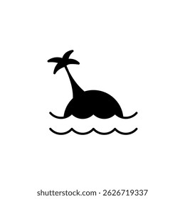 island, beach icon vector sign