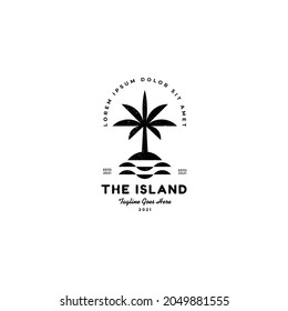 The Island, Beach, Vacation logo