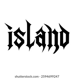 island black metal fashion sticker t shirt music vector illustration template design