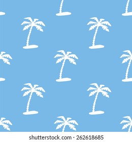Island blue with white seamless pattern for web design. Vector symbol