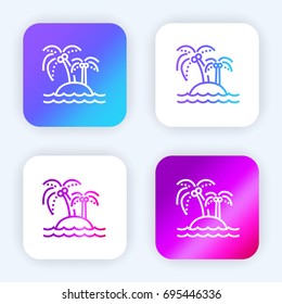 Island bright purple and blue gradient app icon