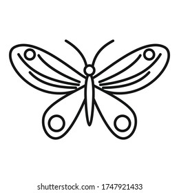 Island butterfly icon. Outline island butterfly vector icon for web design isolated on white background