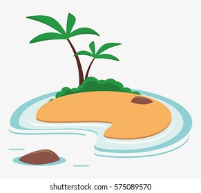 island caribbean vacation sea palm