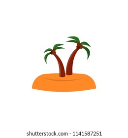 Island colored icon. Element of summer pleasure icon for mobile concept and web apps. Cartoon style Island colored icon can be used for web and mobile