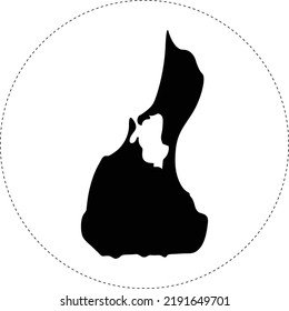Island design best for printing on caps, T shirts, island block vector