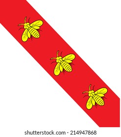 island elba flag with bee symbol