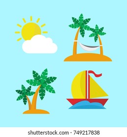 Island Escape Icon Set