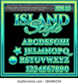 Island Graphic Style for design. 