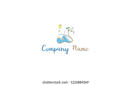 Island Holidays vector logo image
