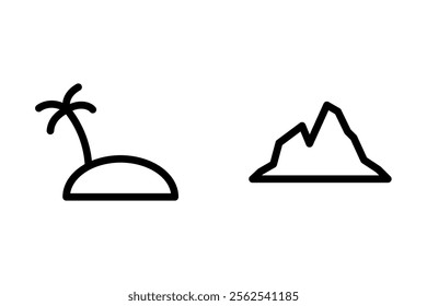 island and iceberg icon design