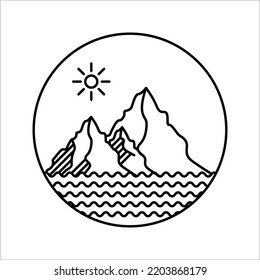 Island icon, beach icon isolated sign symbol vector illustration. Collection of high quality black style vector icon on white background.