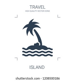 island icon. high quality filled island icon on white background. from travel collection flat trendy vector island symbol. use for web and mobile