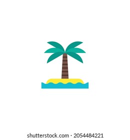 Island Icon Isolated On White Background