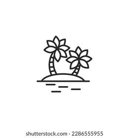 Island icon, isolated Island sign icon, vector illustration