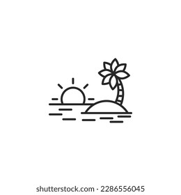 Island icon, isolated Island sign icon, vector illustration