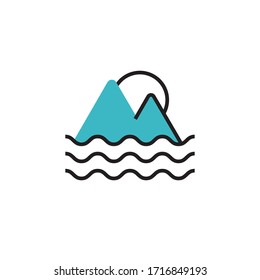 island icon modern vector illustration. isolated on white background