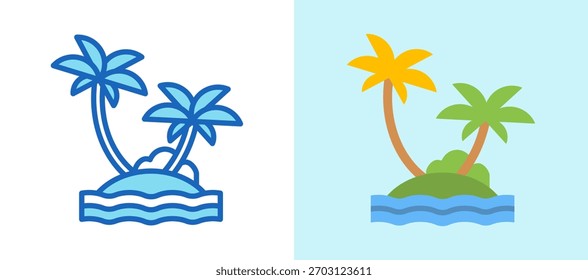 Ilustración vectorial multistyle Island Icon