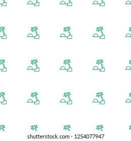 island icon pattern seamless white background. Editable outline island icon. island icon pattern for web and mobile.