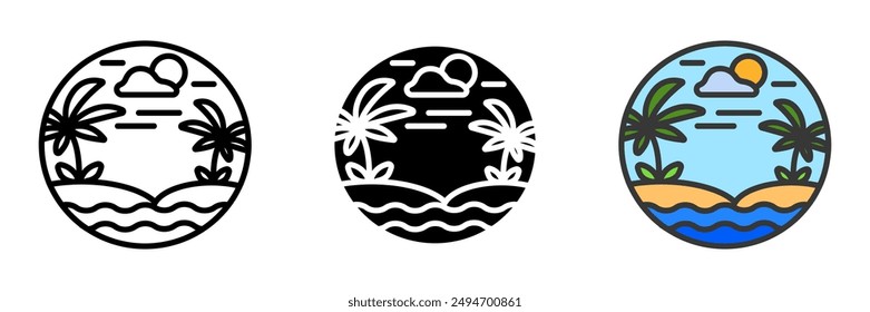 The Island icon represents a landmass surrounded by water. It symbolizes isolation, natural beauty, and unique ecosystems.