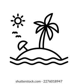 Island icon. sign for mobile concept and web design. vector illustration