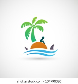 Island Icon Vector