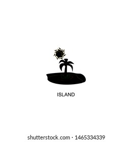 island icon vector black design