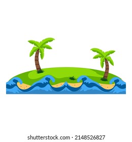 Island icon vector. Vector Illustration on white background.