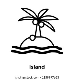 Island icon vector isolated on white background, Island transparent sign , line or linear sign, element design in outline style