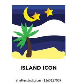 Island icon vector isolated on white background, Island transparent sign , nature symbols