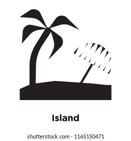 Island icon vector isolated on white background, Island transparent sign , vacation symbols