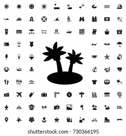 Island icon. vector isolated icon for web and mobile on white background.. set of filled summer icons.