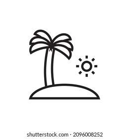 ISLAND icon in vector. Logotype