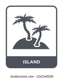 island icon vector on white background, island trendy filled icons from Summer collection, island simple element illustration