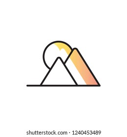 island icon vector with shadow style. diving icon