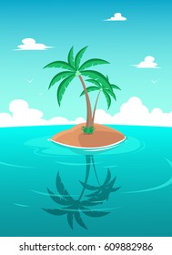 island illustration background vector