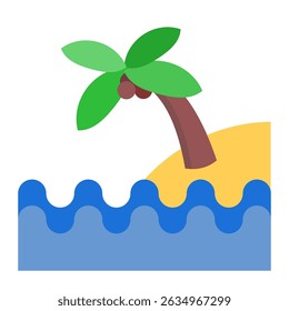 Insel einzeln auf weißem Hintergrund