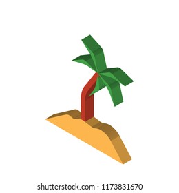 Island isometric left top view 3D icon