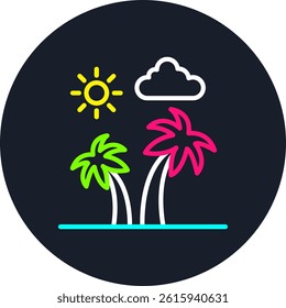 Island Line Multi Colour Circle