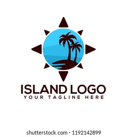 Island Logo Design Stock Vector (Royalty Free) 1192142899 | Shutterstock