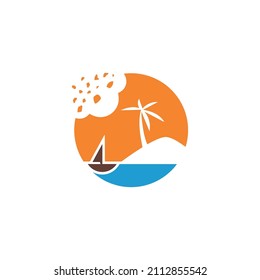 Island logo, free island vector