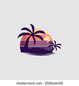 Island Logo template vector icon design