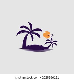 Island Logo template vector icon design