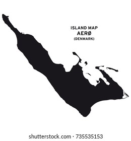 Island Map Aero Denmark Stock Vector (Royalty Free) 735535153 ...