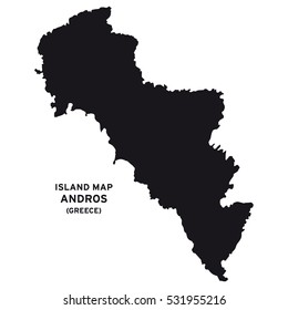 Island Map Of Andros (Greece)