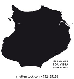 Island map of Boa Vista, Cape Verde