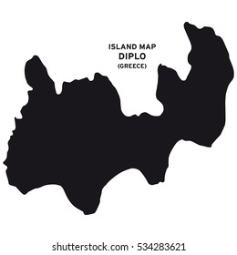 Island map of Diplo (Greece)