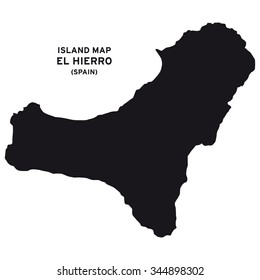 Island map of El Hierro (Spain)