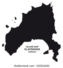 Island Map Of Elafonisos (Greece)