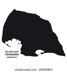 Island map of Fehmarn (Germany)