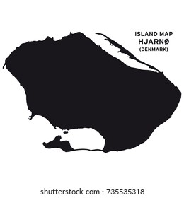 Island map of Hjarno, Denmark
